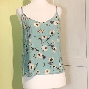 Aritzia Sunday Best Blue Floral Cami